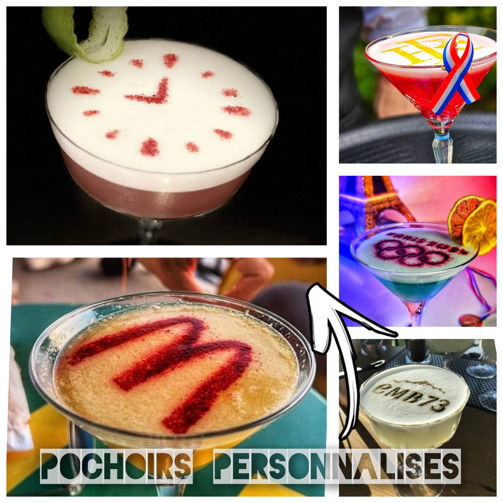 Pochoirs personnalisĂ©s pour des cocktails originaux 🍸