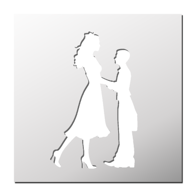 Pochoir Couple Marié