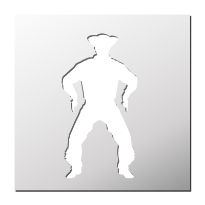 Pochoir Cowboy