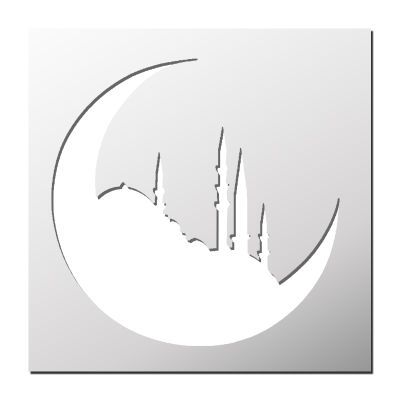 Pochoir Croissant de lune Mosquée