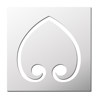 Pochoir Déco Baroque Coeur
