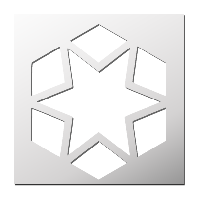 Pochoir Hexagone Etoile