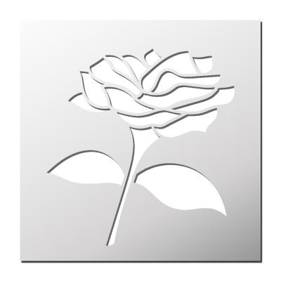 Pochoir Rose