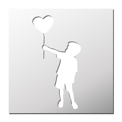 Pochoir Enfant Ballon Coeur