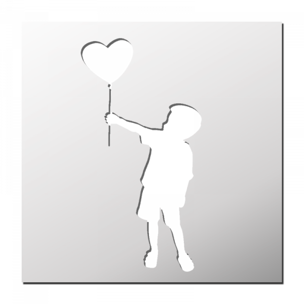 Pochoir Enfant Ballon Coeur