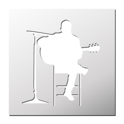 Pochoir Guitariste