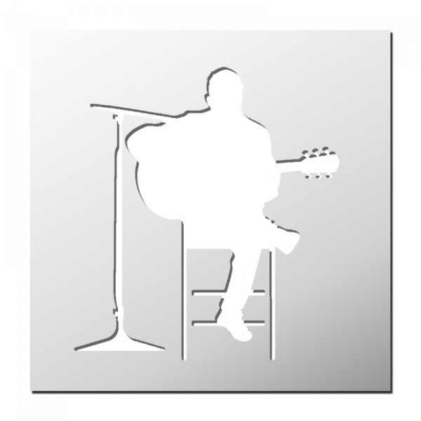 Pochoir Guitariste