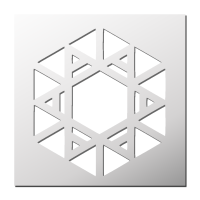 Pochoir Hexagone Mosaïque