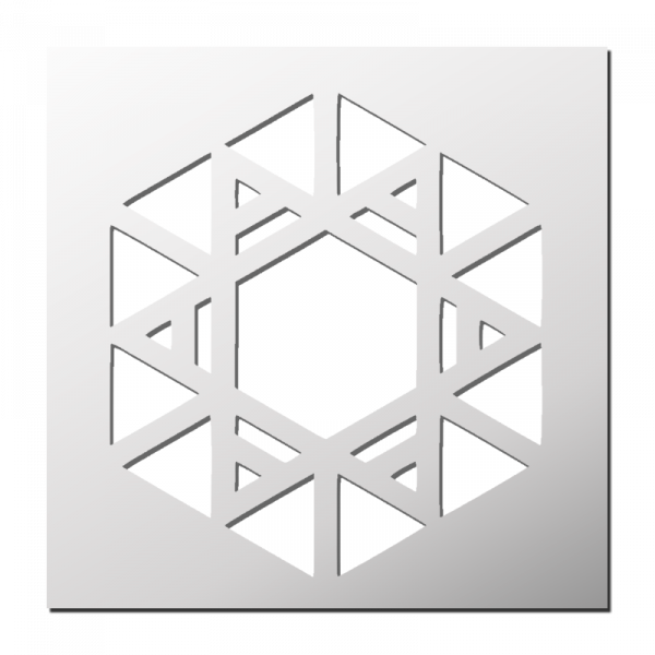 Pochoir Hexagone Mosaïque