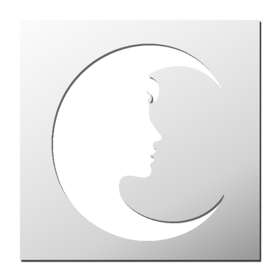 Pochoir Lune Visage