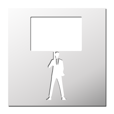 Pochoir Manifestant