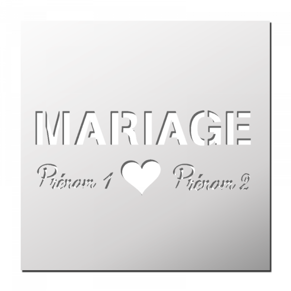 Pochoir Mariage Prénoms personnalisables