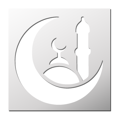 Pochoir Mosquée Croissant de Lune
