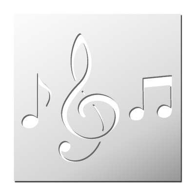 Pochoir Notes de musique