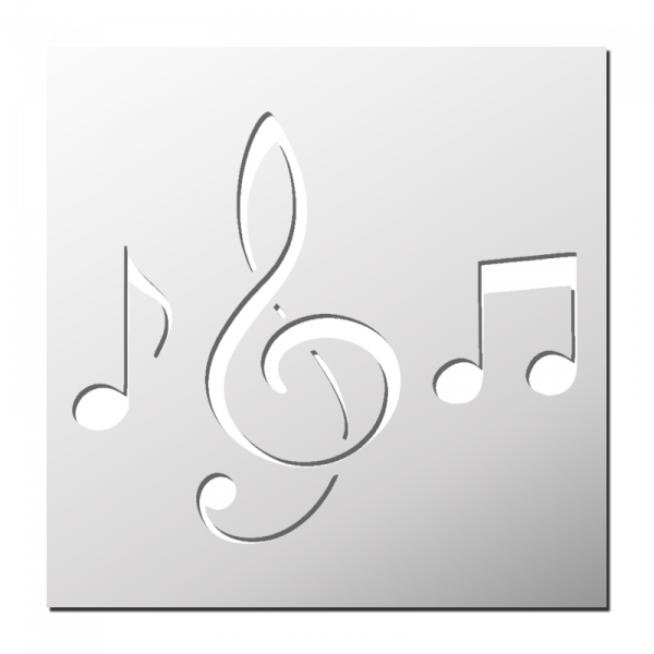 Pochoir Notes de musique