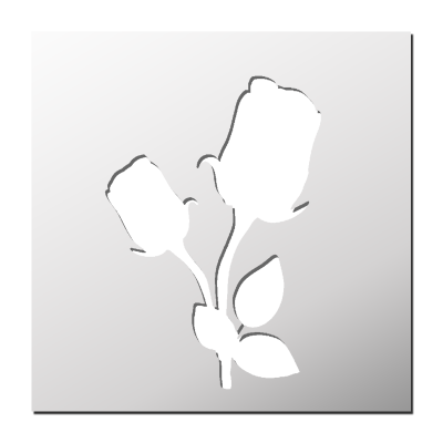 Pochoir Roses