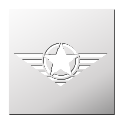 Pochoir Silver Star