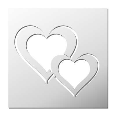Pochoir Coeurs
