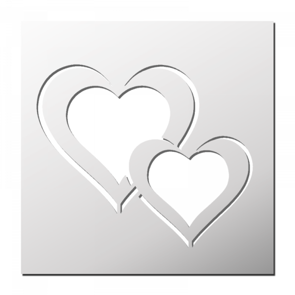 Pochoir Coeurs