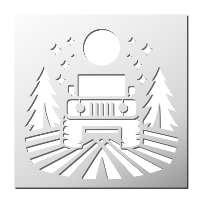 Pochoir Jeep 4×4