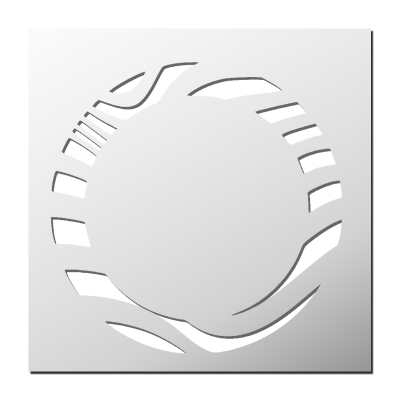Pochoir Cadre Circulaire Zébré