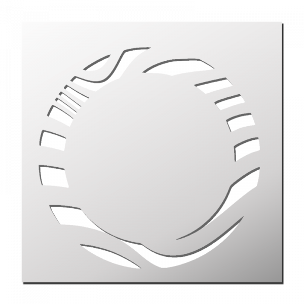 Pochoir Cadre Circulaire Zébré