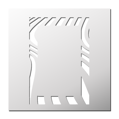 Pochoir Cadre Rectangulaire Zébré