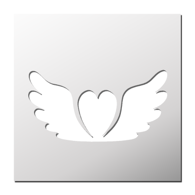 Pochoir Coeur Ailé