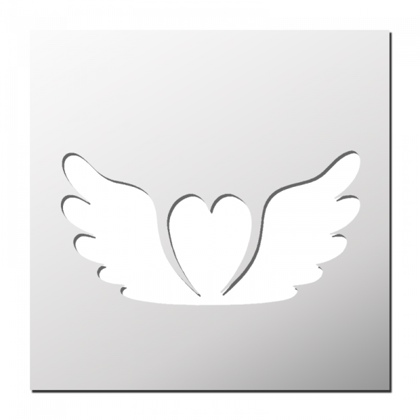 Pochoir Coeur Ailé