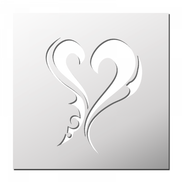 Pochoir Coeur Tribal