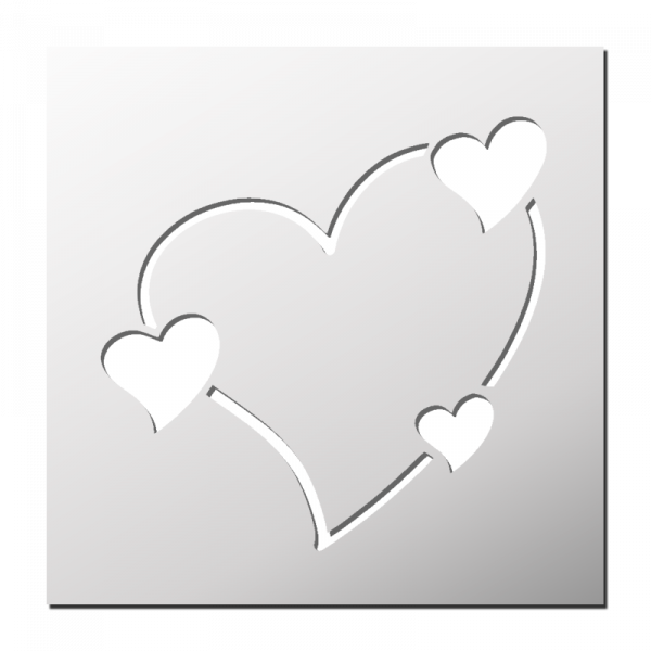 Pochoir Coeurs