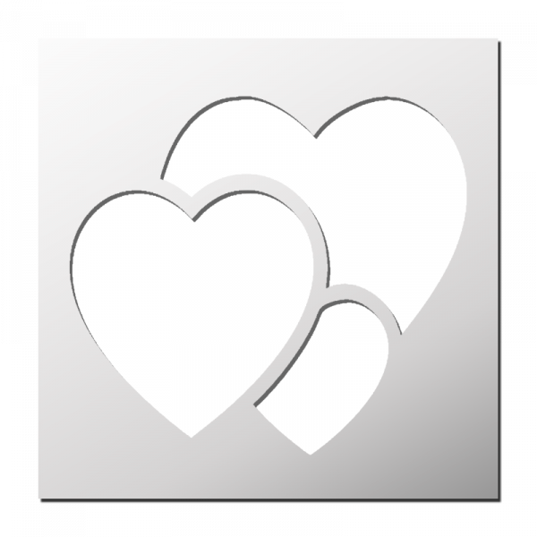Pochoir Coeurs
