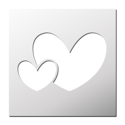 Pochoir Coeurs