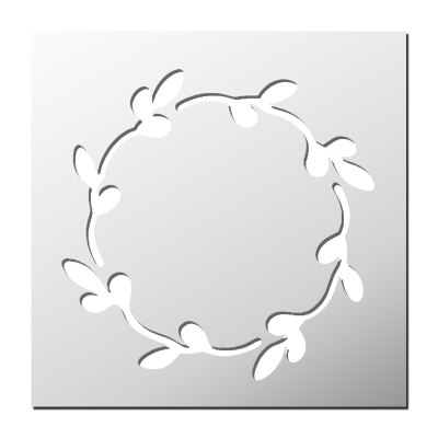 Pochoir Couronne Fleurs