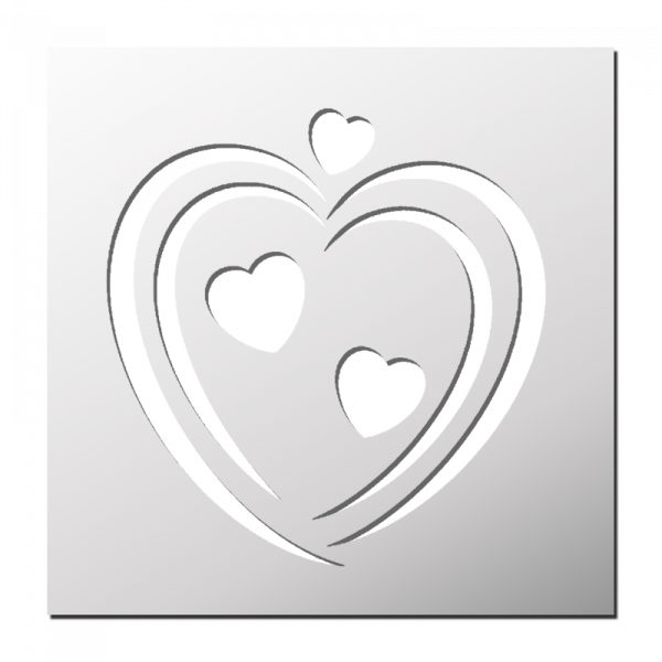 Pochoir Coeurs