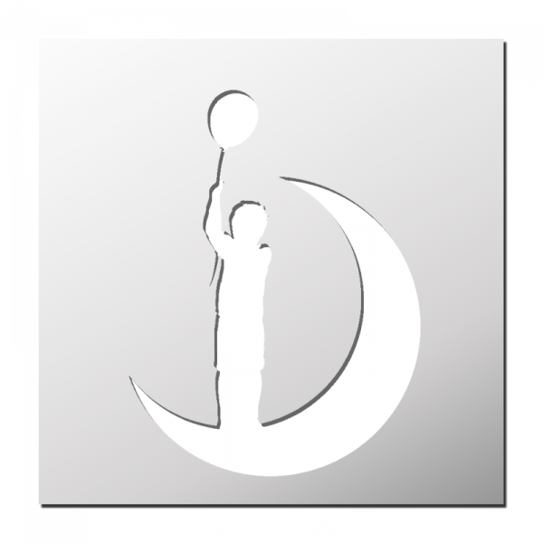 Pochoir Enfant Lune Ballon