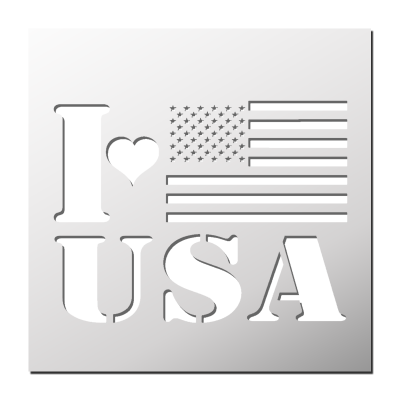 Pochoir I LOVE USA