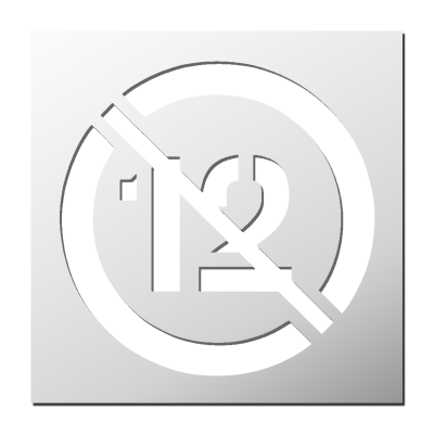 Pochoir Interdiction Moins de 12 ans