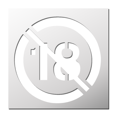 Pochoir Interdiction Moins de 18 ans