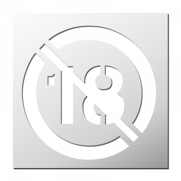 Pochoir Interdiction Moins de 18 ans