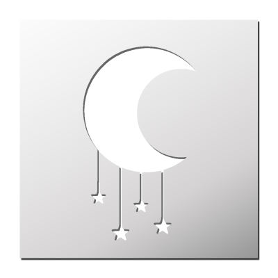 Pochoir Lune Etoiles