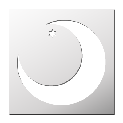 Pochoir Lune Etoile