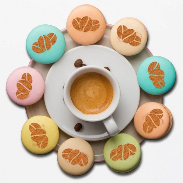 Pochoir Macaron Grains de Café