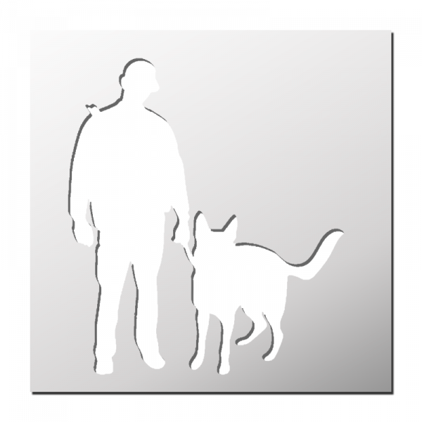 Pochoir Maître-chien