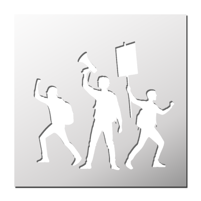 Pochoir Manifestants