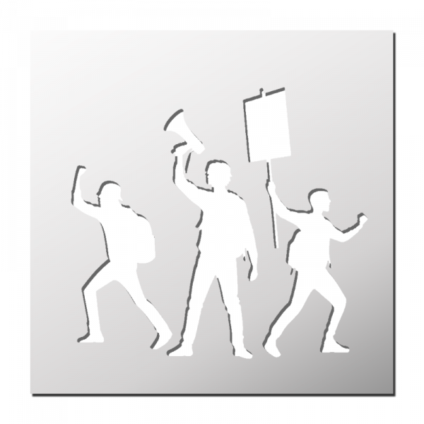 Pochoir Manifestants
