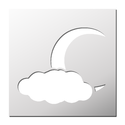 Pochoir Nuage Lune