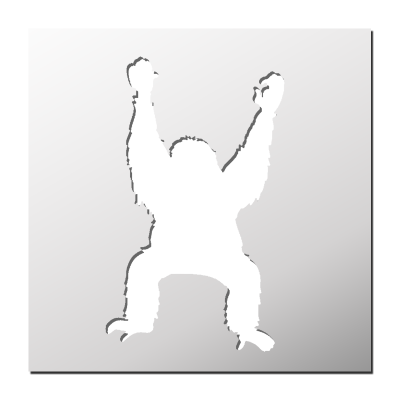 Pochoir Orang-outan