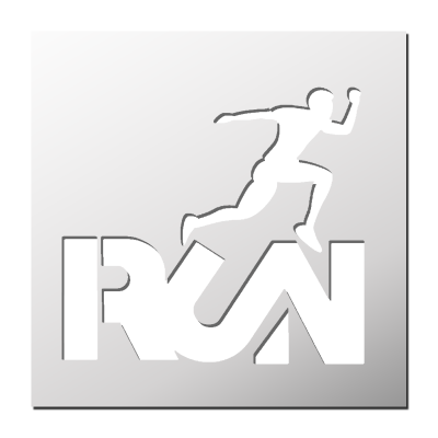 Pochoir RUN
