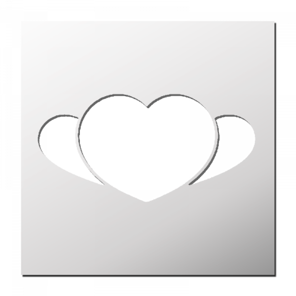 Pochoir 3 Coeurs